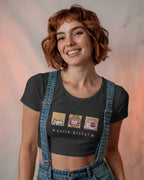 Hello Kitty Faces Classic Cotton Crop Top