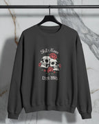 Skull & Roses Vintage Fleece Sweatshirt