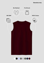 Men’s Sleeveless Cotton T-Shirt – Lightweight Gym & Casual Tank Tee