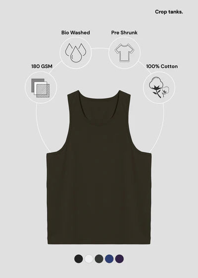 Essential Women’s Crop Tank Top – Premium Cotton Everyday Fit