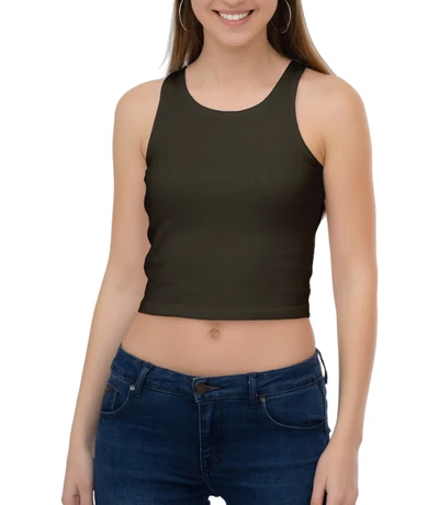 Essential Women’s Crop Tank Top – Premium Cotton Everyday Fit