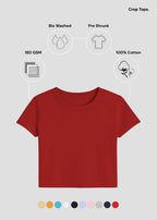 Women’s Essential Cotton Crop Top – Everyday Basic Half Sleeve Tee