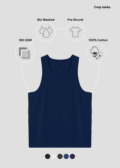 Essential Women’s Crop Tank Top – Premium Cotton Everyday Fit